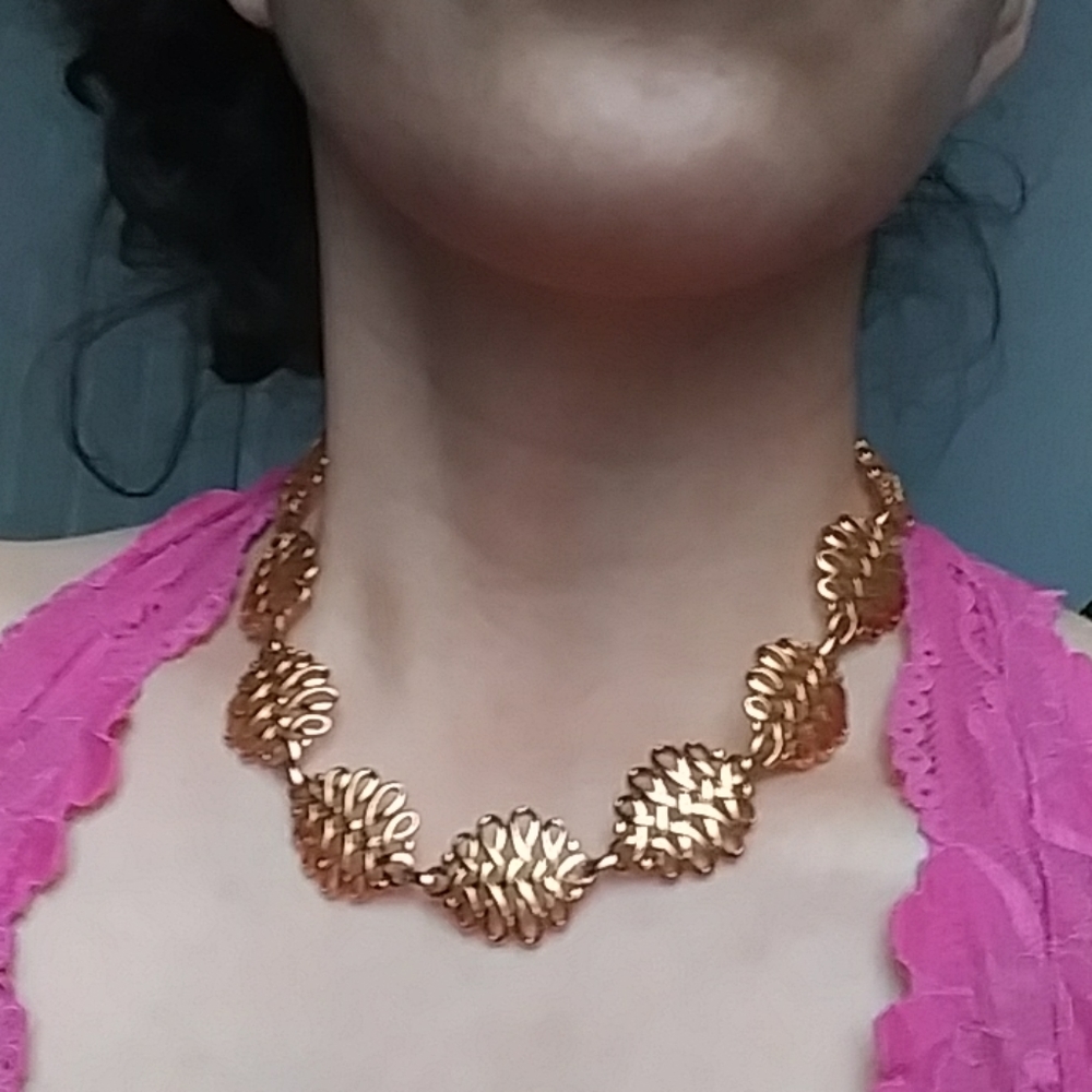 Vintage chunky statement necklace